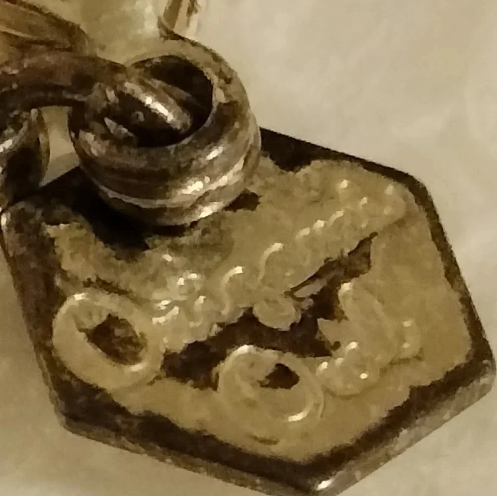Origami Owl Silver Tone Pendant Necklace Black Gemstone